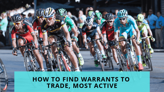 Most active warrants to trade